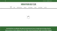Desktop Screenshot of horamparkgolfclub.co.uk
