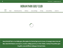 Tablet Screenshot of horamparkgolfclub.co.uk
